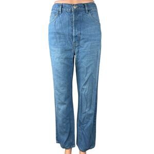 Reformation Cynthia Blue High Waist Relaxed Straight Medium Wash Denim Jeans 29